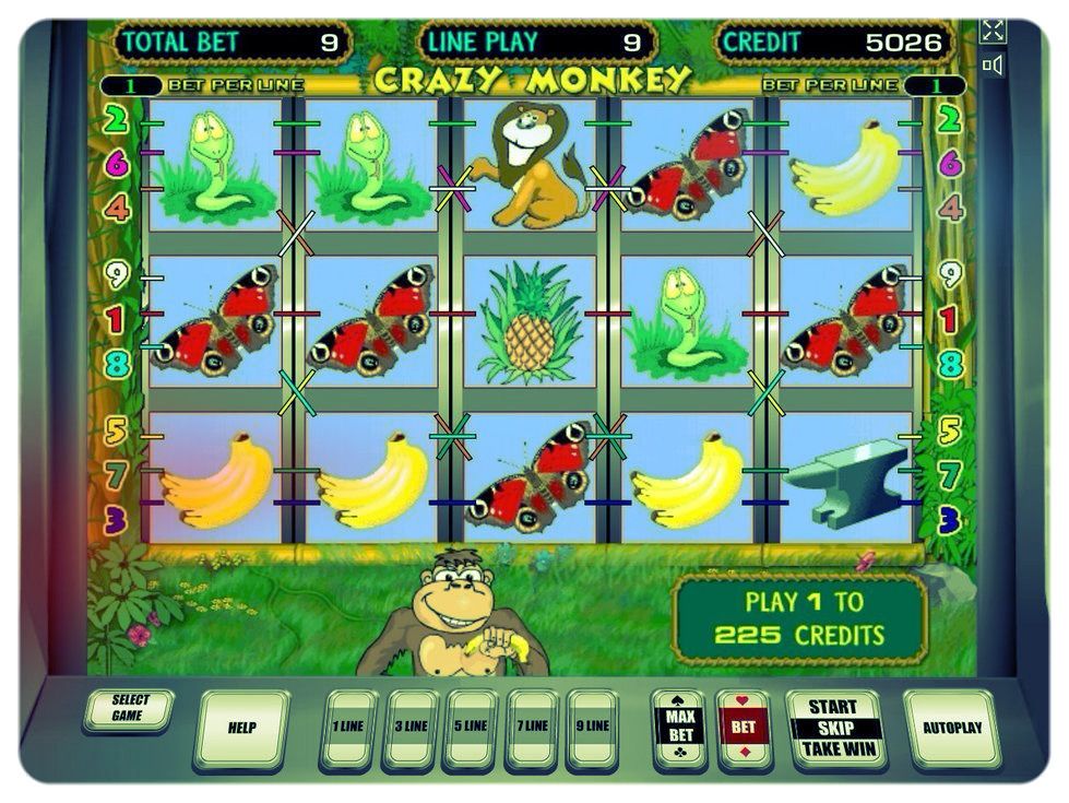 Игровой автомат Crazy Monkey - новые бонусы и фриспины