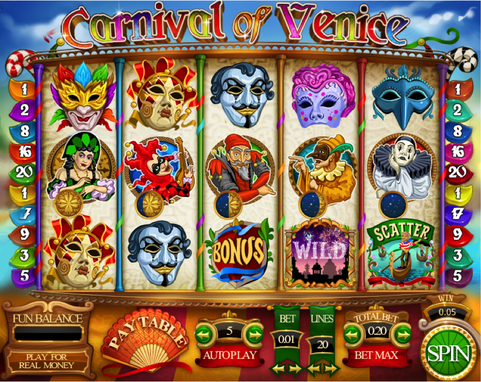 Игровой автомат Venetian Carnival Веницианский Карнавал.