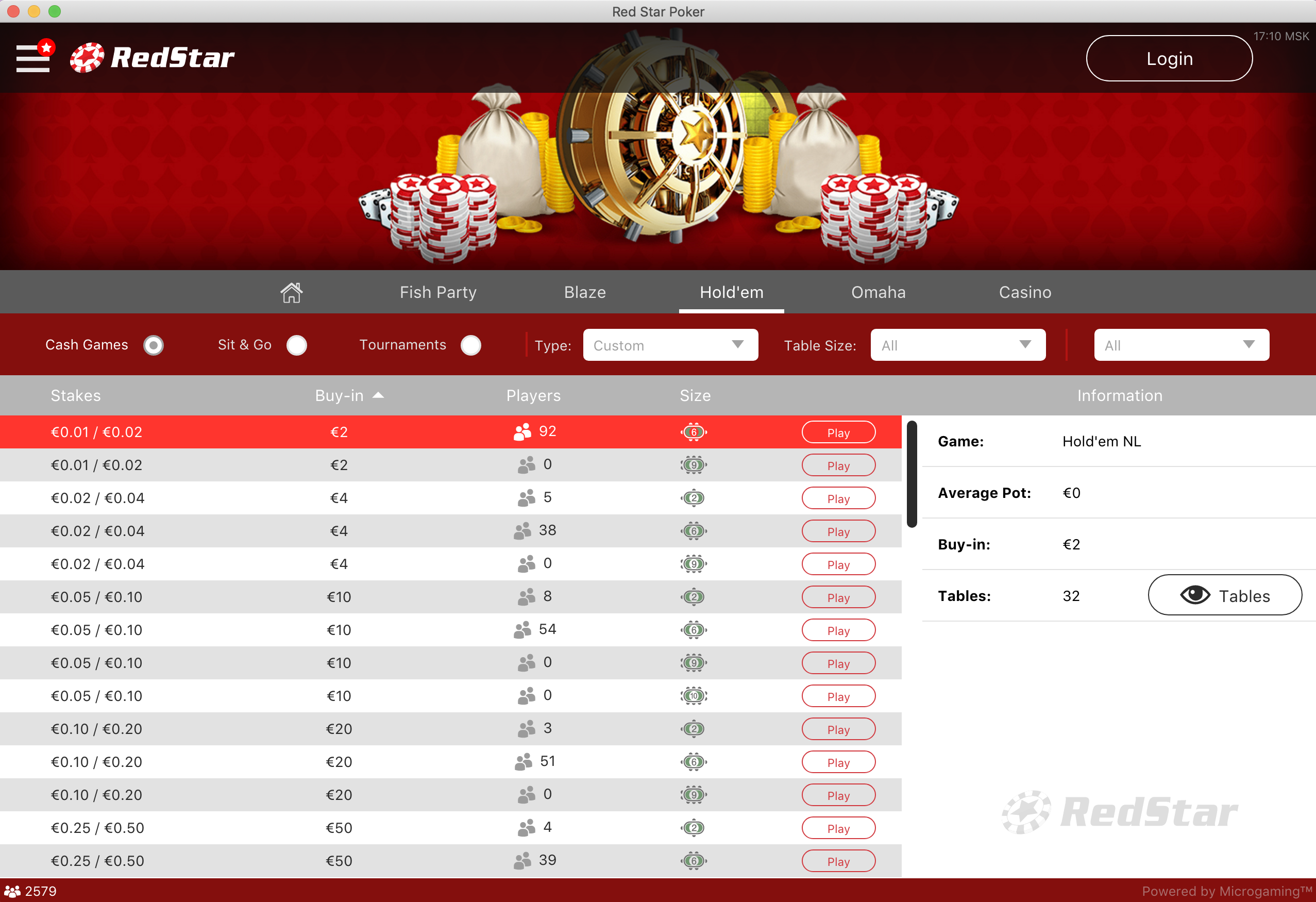 RedStar Poker — скачать покер-рум на ПК, Андройд и iOs