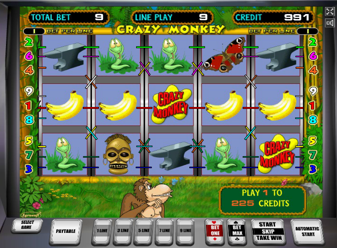 Игровой автомат Обезьянки Crazy Monkey играть бесплатно