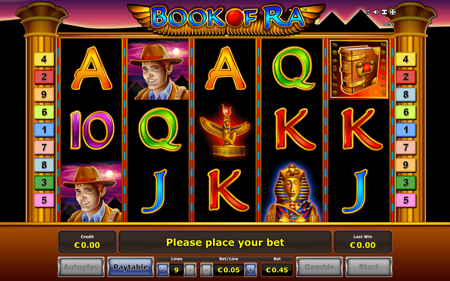 Играйте в бесплатный игровой автомат Книга Ра Book of Ra