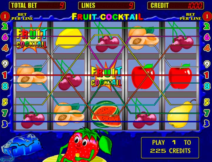 Игровой автомат Fruit Cocktail Фруктовый коктейль от Igrosoft.