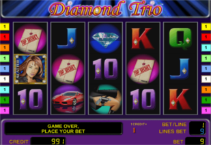 Игровой автомат Diamond Trio на официальном сайте.