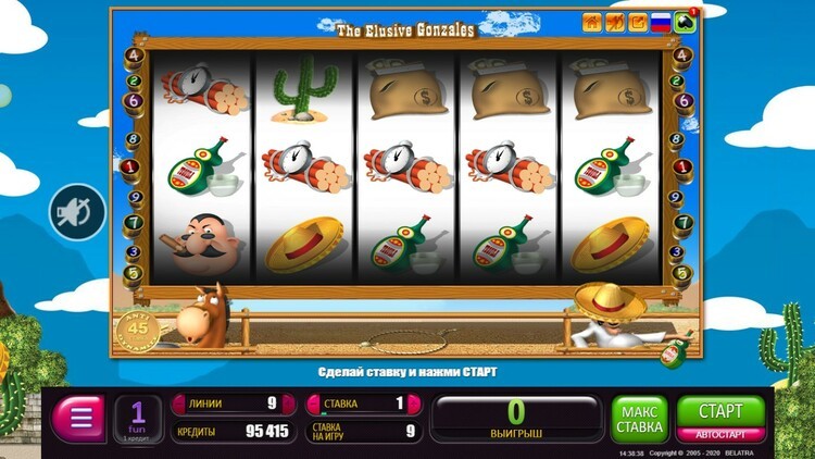Игровой автомат The Elusive Gonzales от Belatra - Рейтинг казино